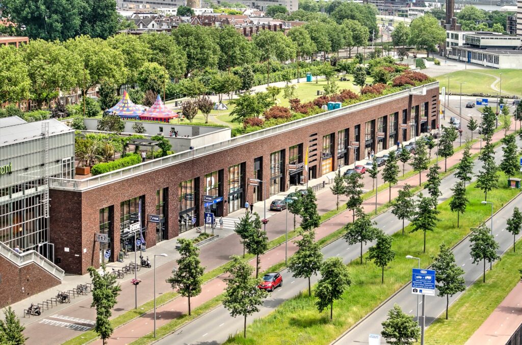 Rooftop park in  Rotterdam, the Netherlands